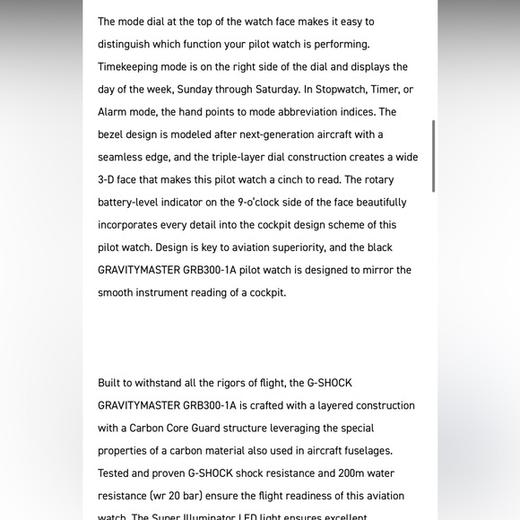 G-Shock GRB300-1A Black Digital Watch - Picture 5 of 10